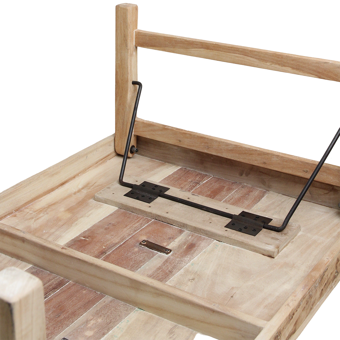 Limewash inklapbare salontafel - 120x75x45 cm