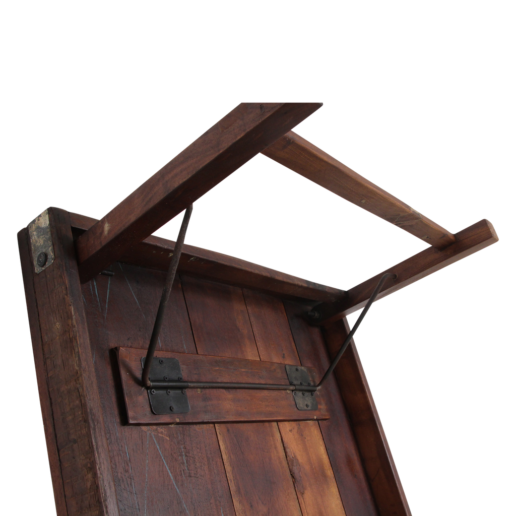Bruine inklapbare salontafel - 120x75x45 cm