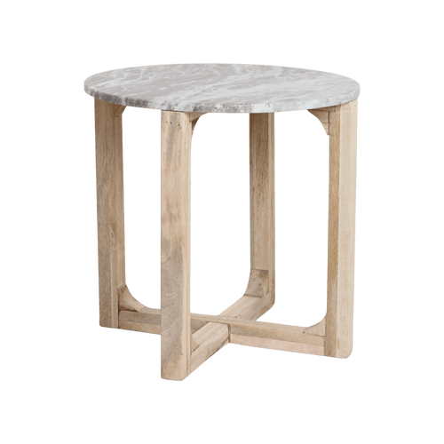 Marmeren bijzettafel rond - fantasy bruin - Noël Home