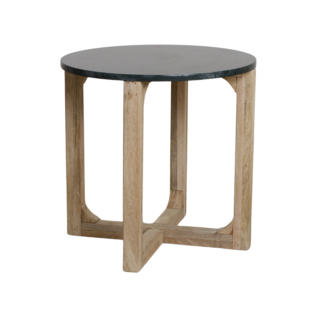 Marmeren bijzettafel rond - groen
