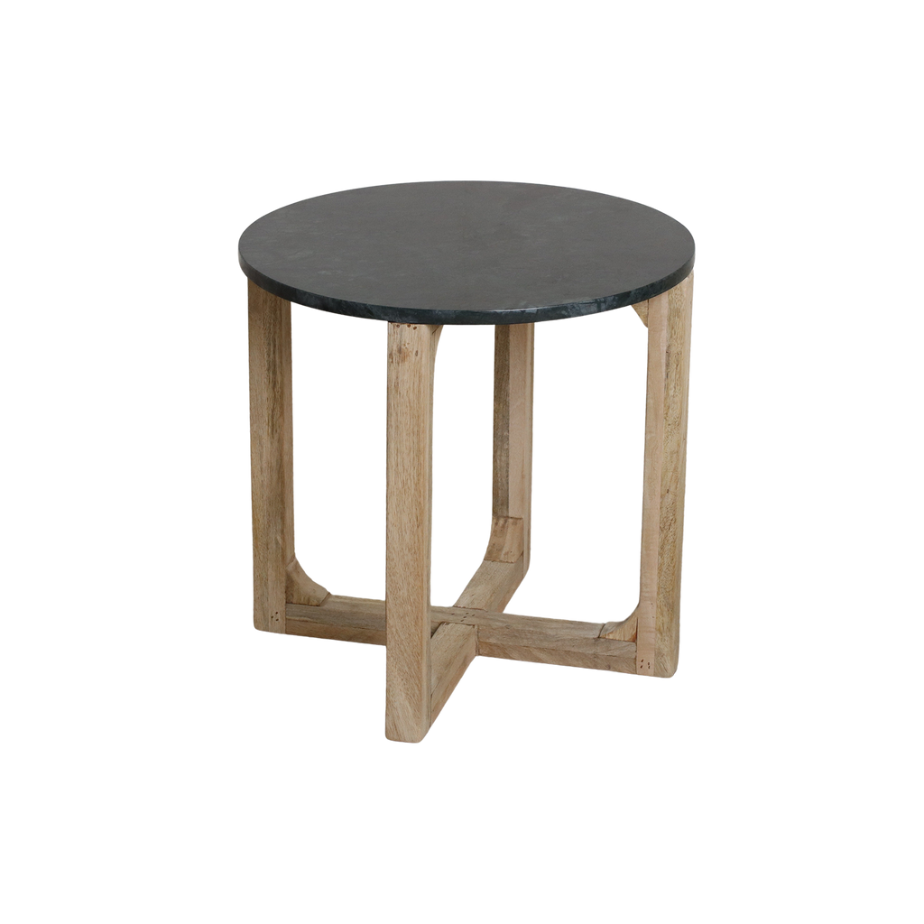 Marmeren bijzettafel rond - groen