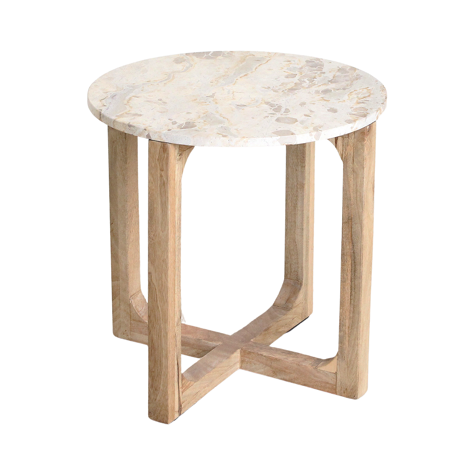 Marmeren bijzettafel Créme - 50x50x50 cm