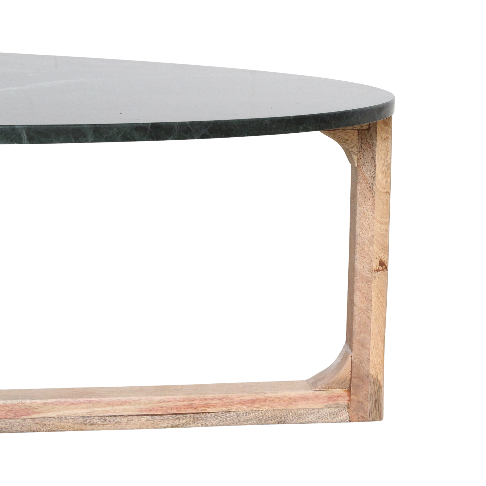 Ovale marmeren salontafel - Groen - 120x60x38 cm