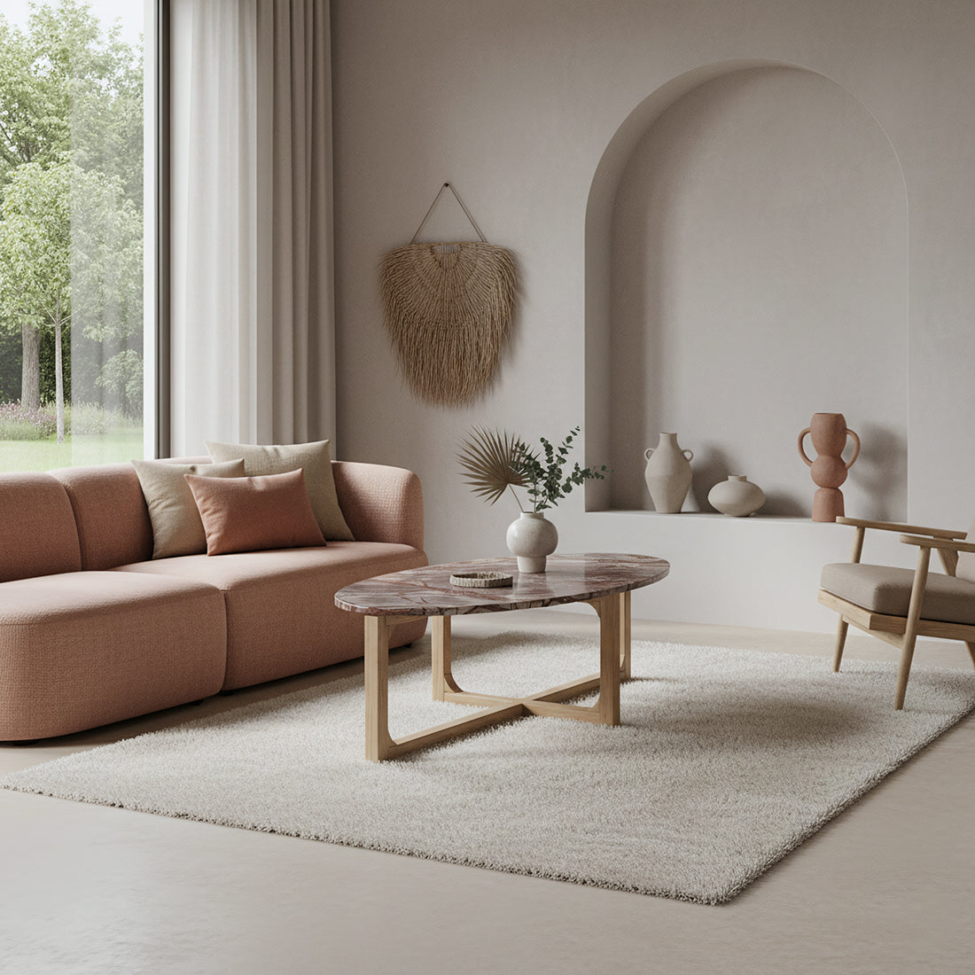 Marmeren salontafel Bizar - 120x60x38 cm