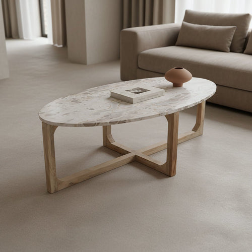 Marmeren salontafel Créme - 120x60x38 cm - Noël Home