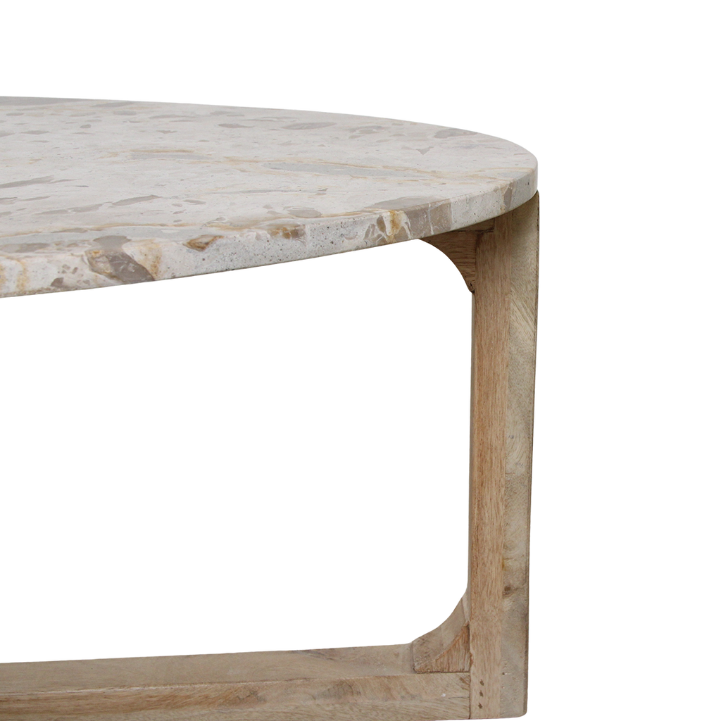 Marmeren salontafel Créme - 120x60x38 cm