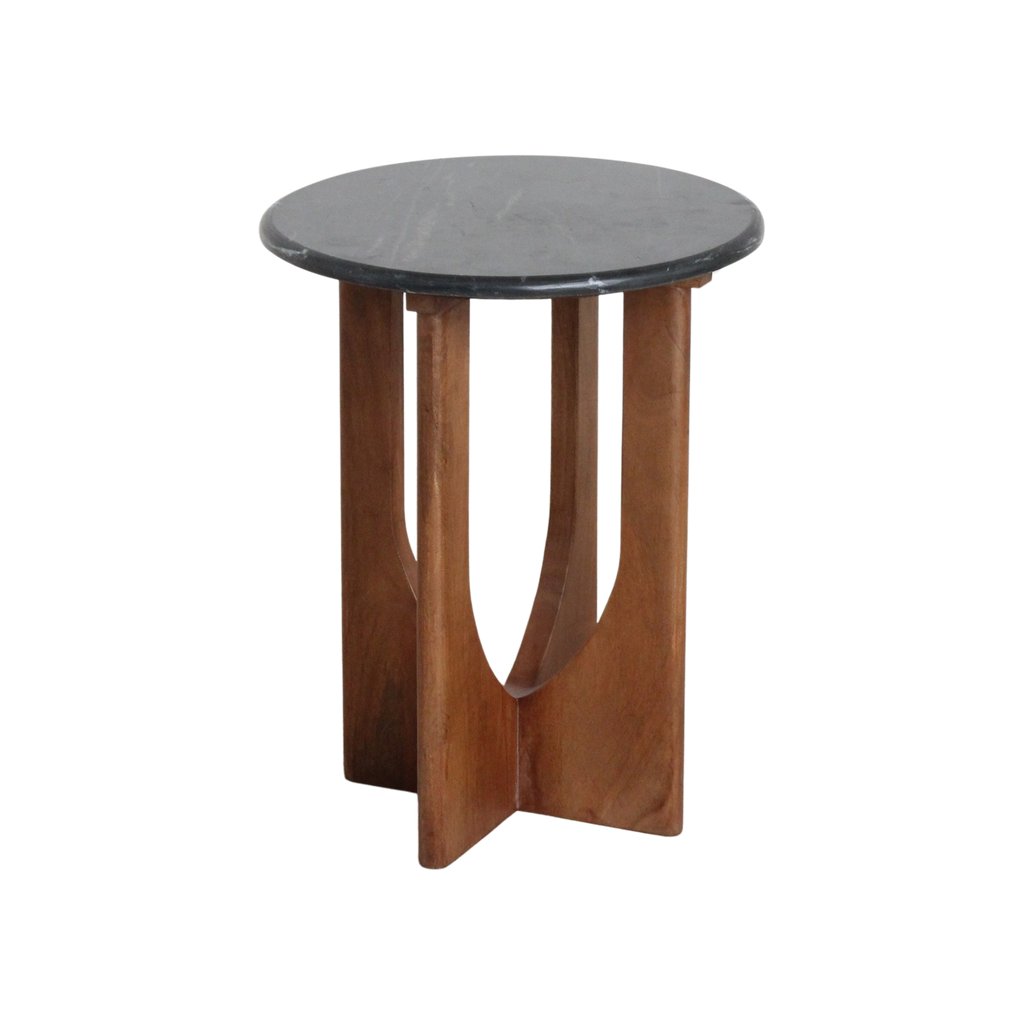 Brunei marmeren bijzettafel - zwart