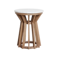 Sarawak marmeren bijzettafel - wit