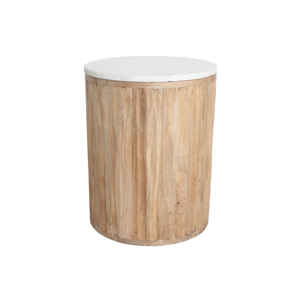 Malakka marmeren bijzettafel - wit