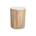 Malakka marmeren bijzettafel - wit