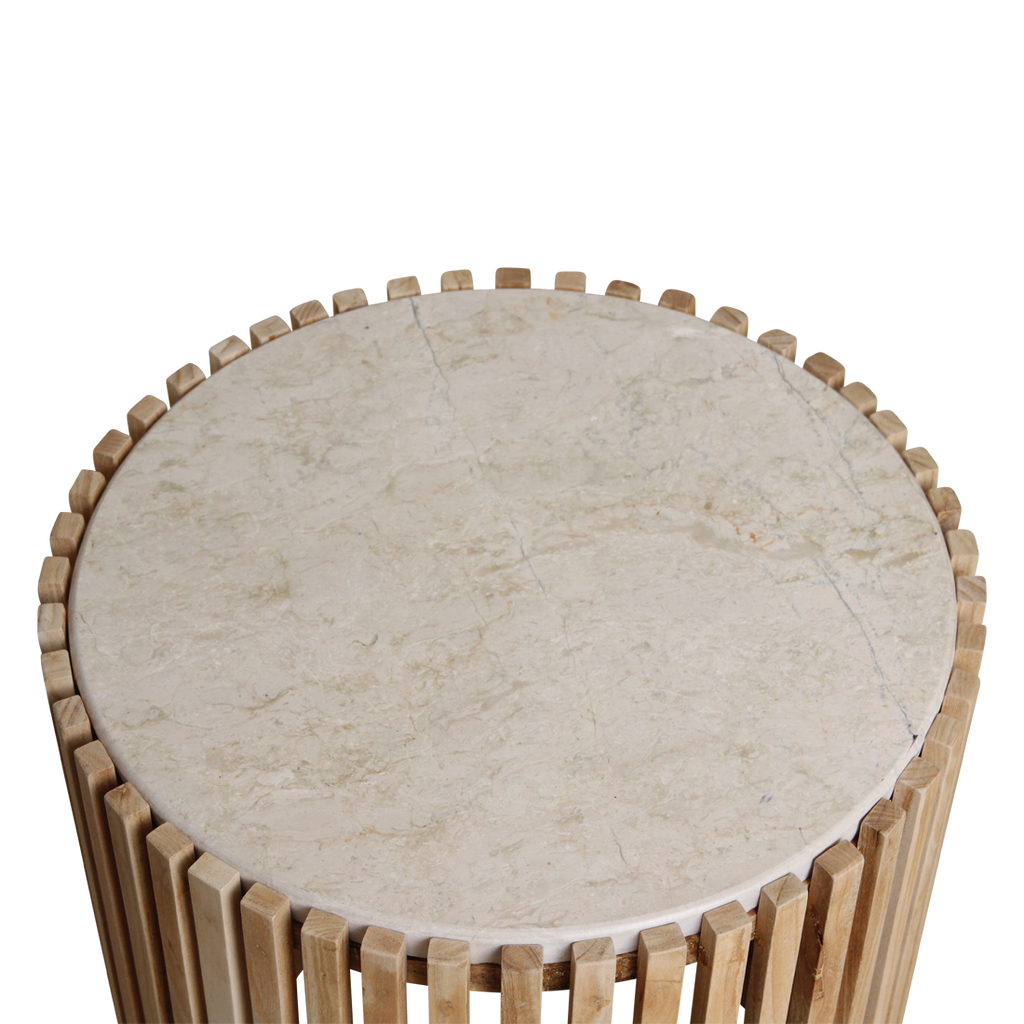 Infinity ronde marmeren bijzettafel