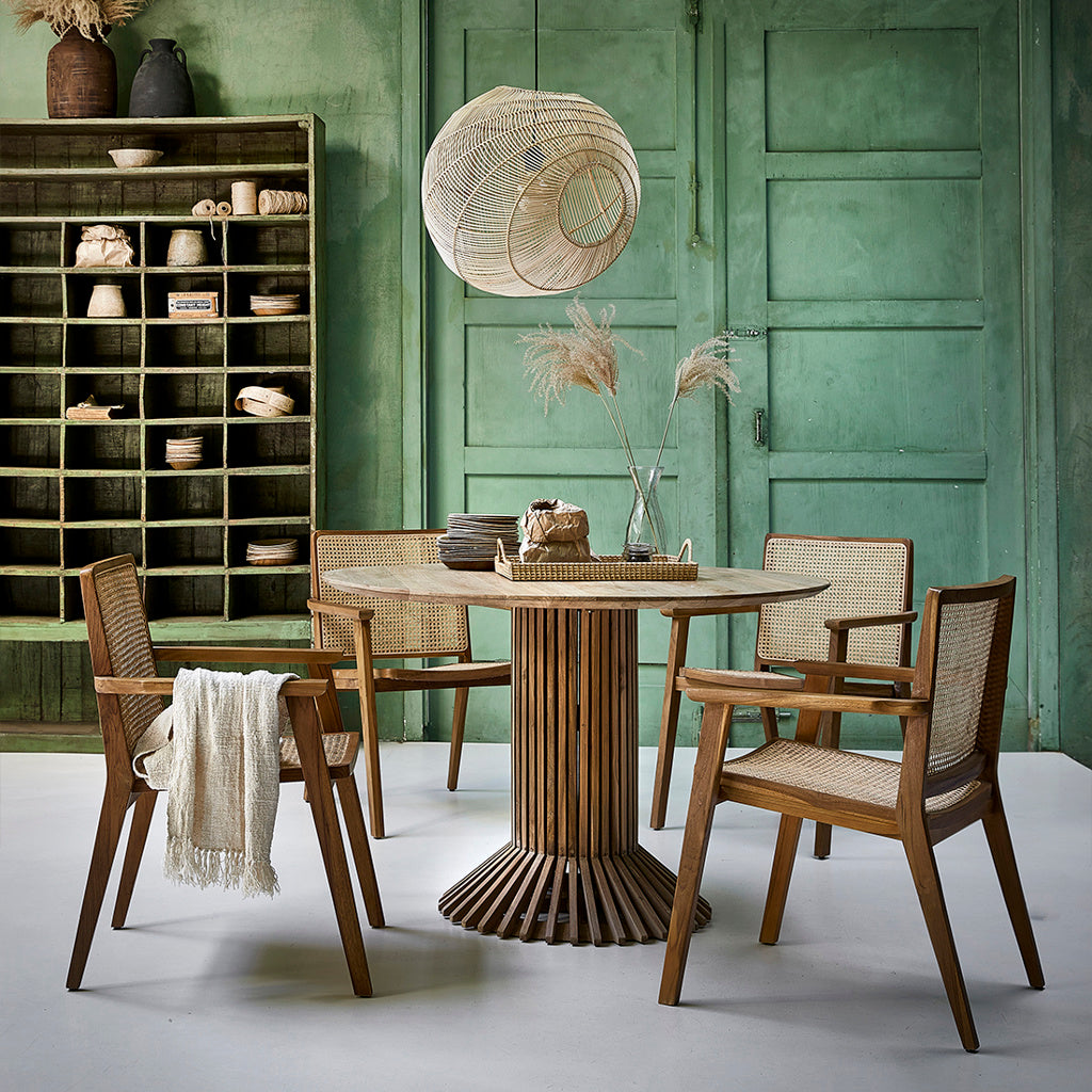 Eiffel teakhouten ronde eettafel  - Ø 140 cm
