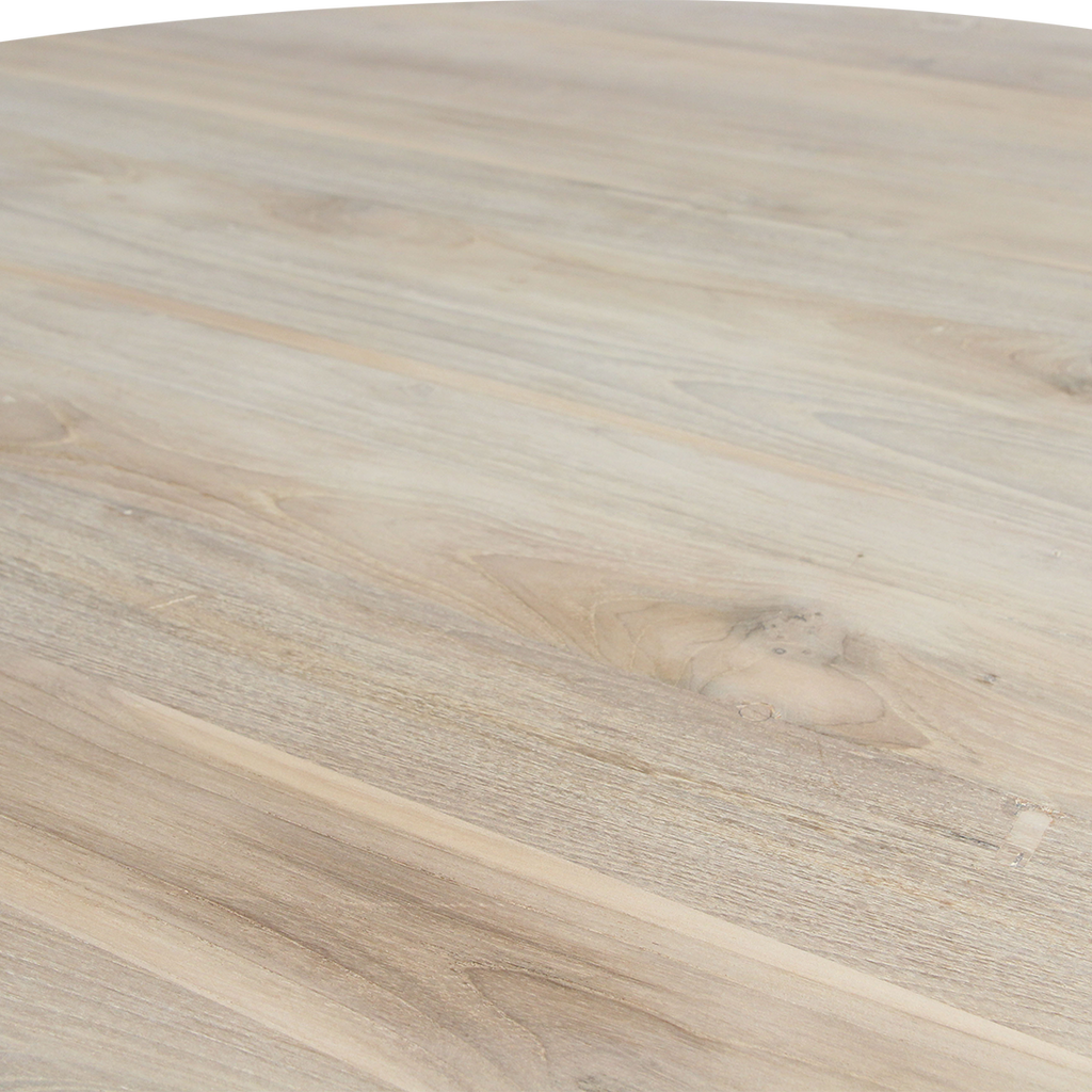 Eiffel teakhouten ronde eettafel  - Ø 140 cm