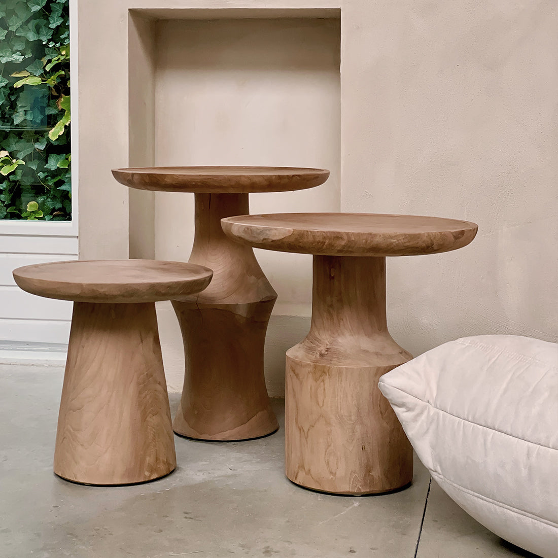 Nero teakhouten bijzettafel Day - natuurlijk teak