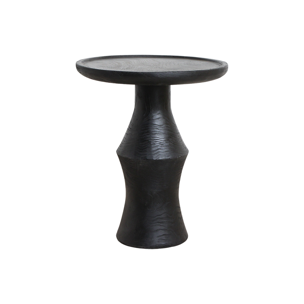 Nero teakhouten bijzettafel Twilight - zwart