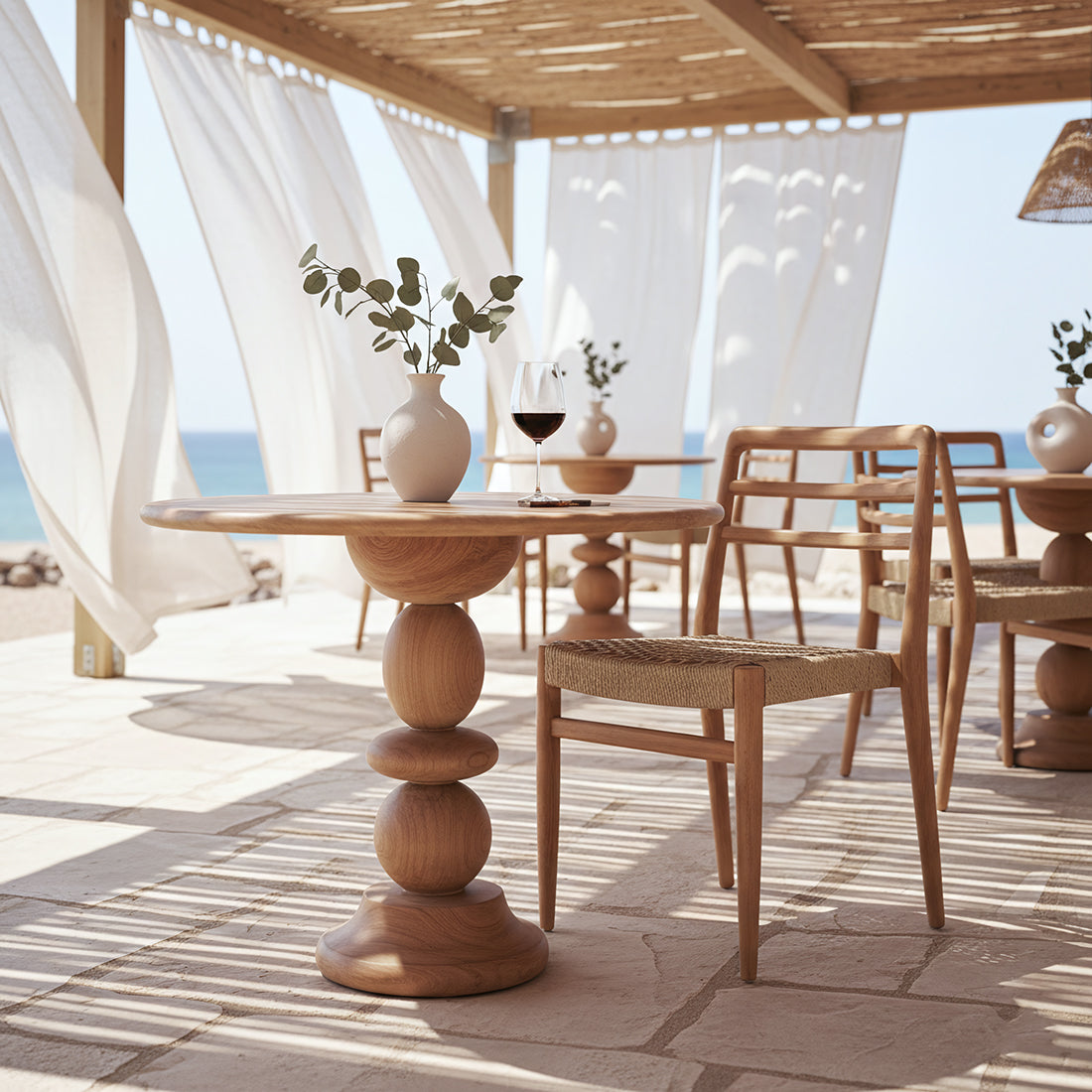 Teakhouten bistro tuintafel - Ø 69 cm