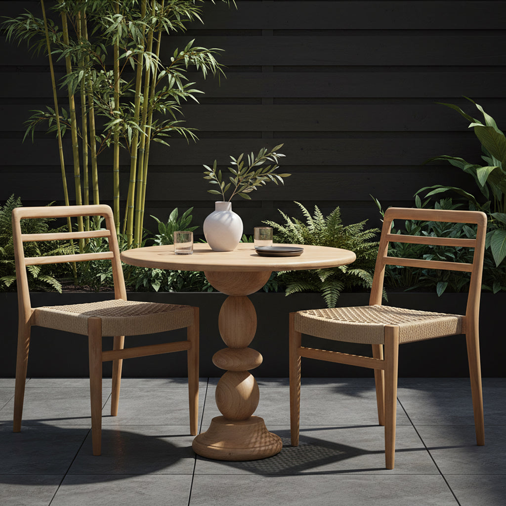 Teakhouten bistro tuintafel - Ø 69 cm